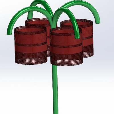 LIXEIRA 4 CESTOS ARAUCÁRIA