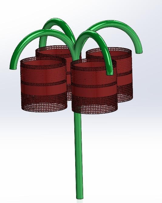 LIXEIRA 4 CESTOS ARAUCÁRIA